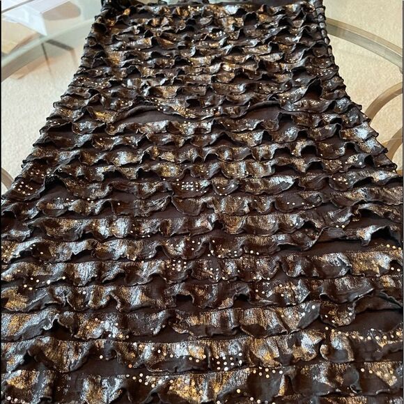 2/$15 Black and Gold strapless dress - Picture 1 of 3